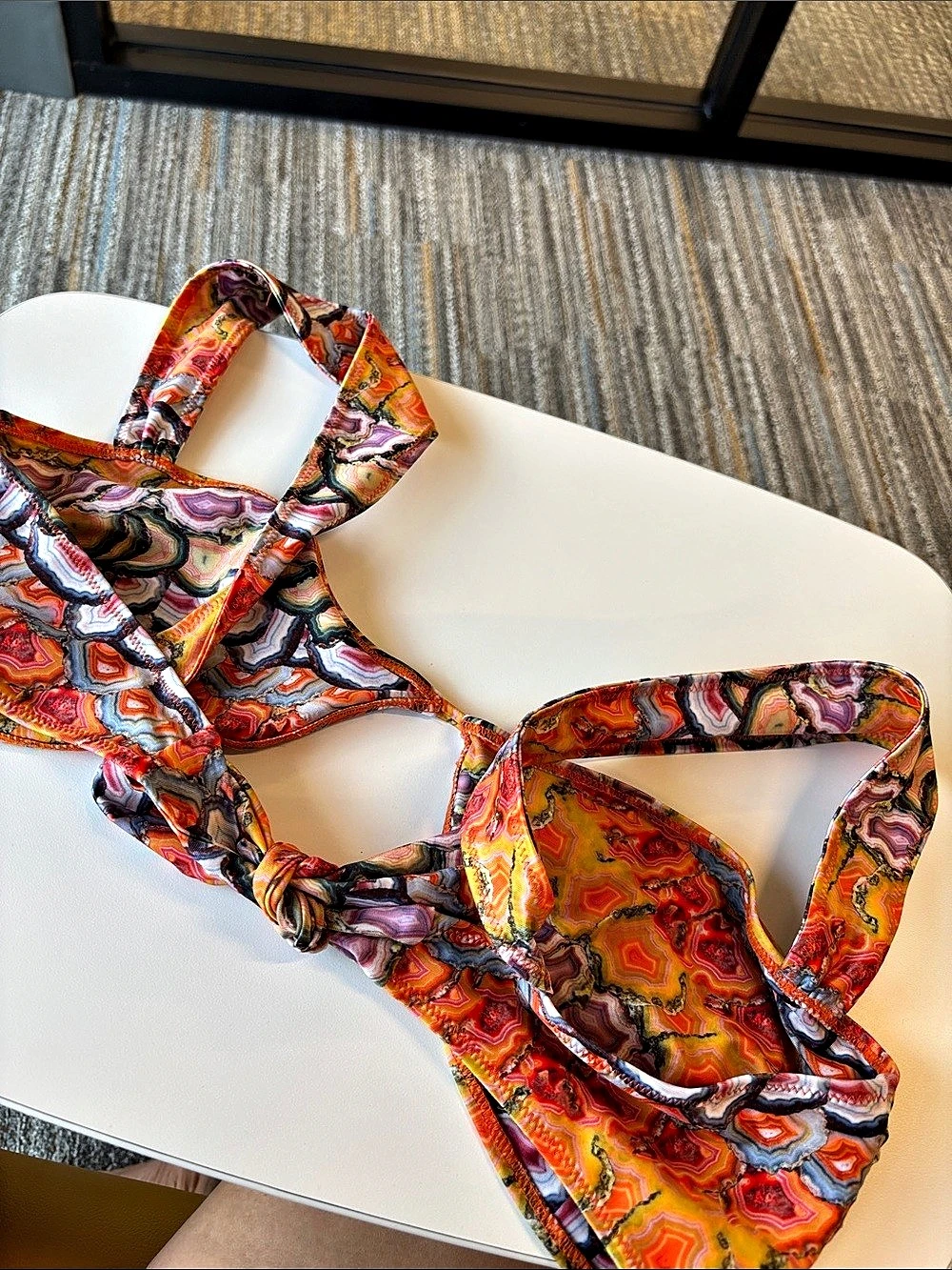 Strawberry Milk Mob Abstract Print Bikini Top Xxl Like New — image 7 of 8